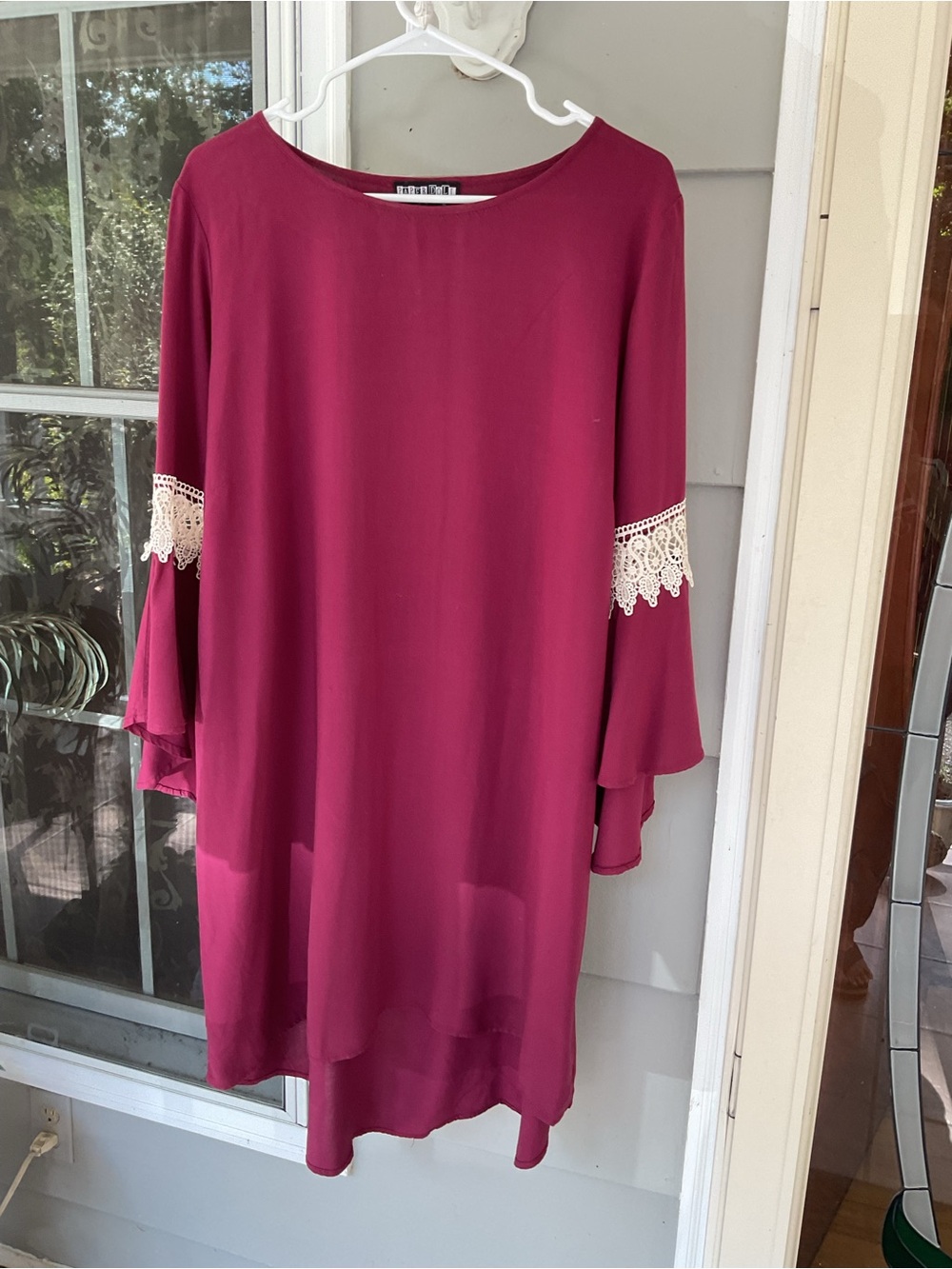PAPERDOLL WOMENS CRANBERRY RED DRESS SIZE 1X Plus Pullover